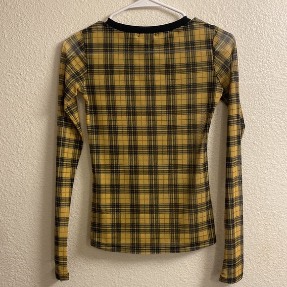 Current Mood / Dollskill• Riot Girl Plaid Mesh Top - Picture 2 of 4